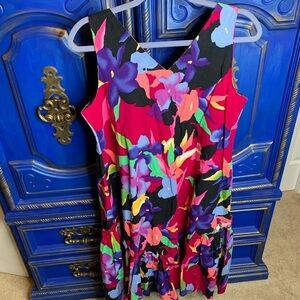 Vintage Jade Fashions HAWAII Small Floral Dress